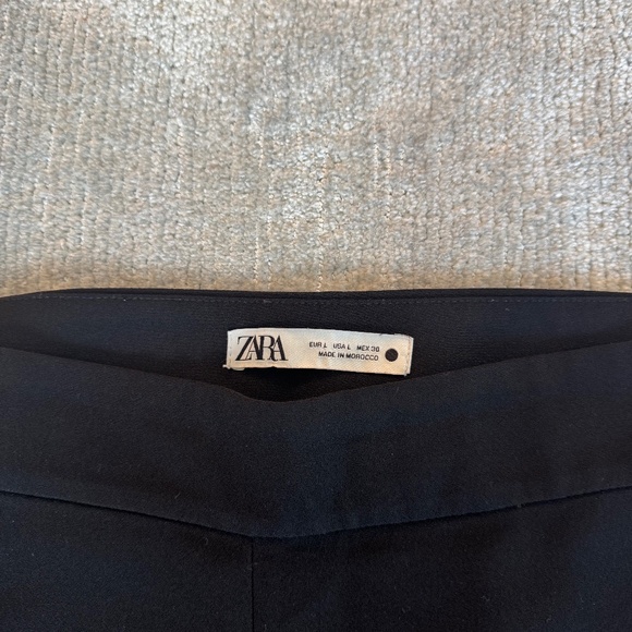 Zara Women's Wide Leg Black Pants - Picture 2 of 3